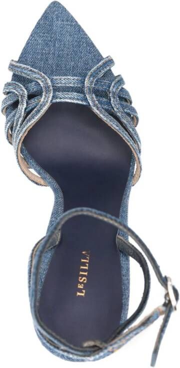 Le Silla Bella 120mm denim sandals Blue
