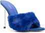Le Silla Bella 120mm faux-fur mules Blue - Thumbnail 2