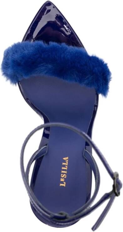 Le Silla Bella 120mm faux-fur sandals Blue