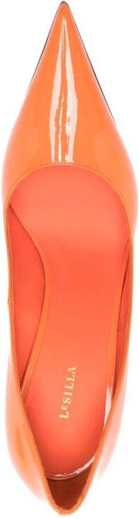 Le Silla Bella 120mm leather pumps Orange