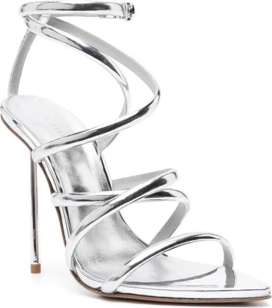 Le Silla Bella 120mm metallic sandals Silver