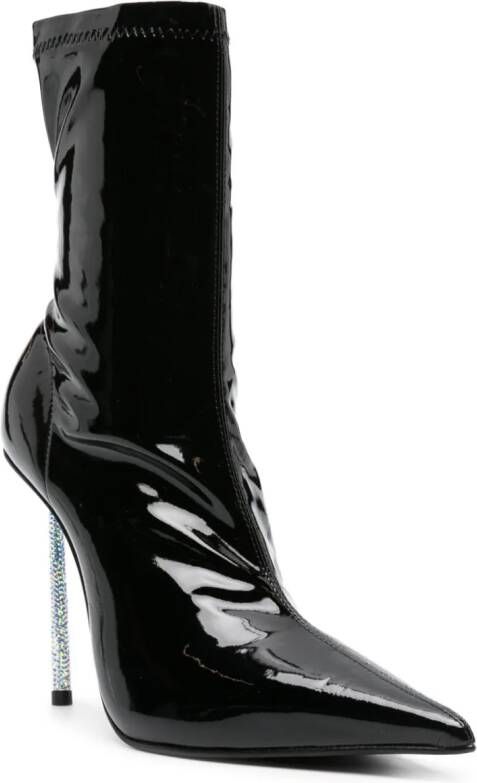 Le Silla Bella 120mm patent ankle boots Black