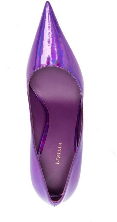 Le Silla Bella 120mm patent-leather pumps Purple