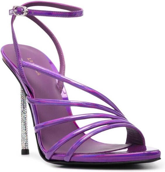 Le Silla Bella 120mm patent-leather sandals Purple