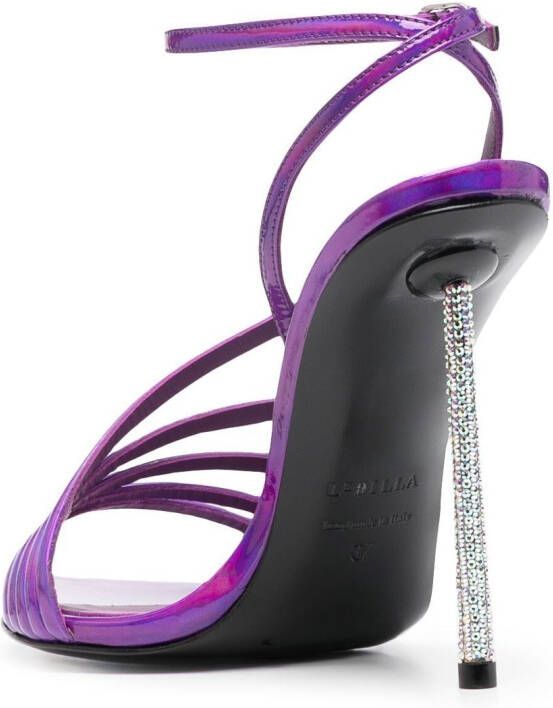 Le Silla Bella 120mm patent-leather sandals Purple