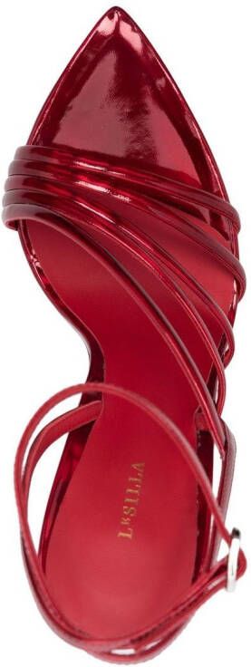 Le Silla Bella 120mm patent-leather sandals Red