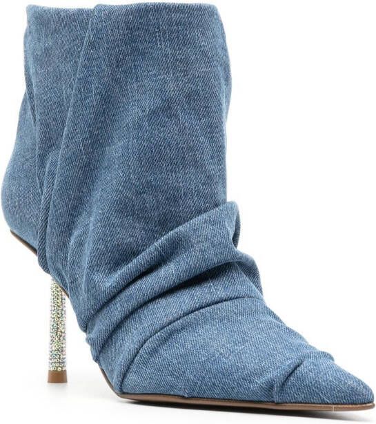 Le Silla Bella 80mm ankle boots Blue