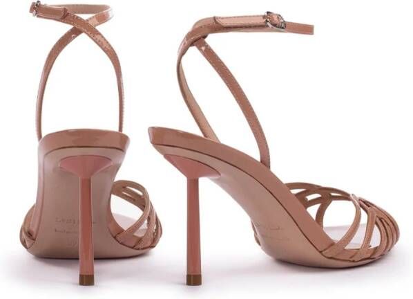 Le Silla Bella 80mm patent-leather sandals Neutrals