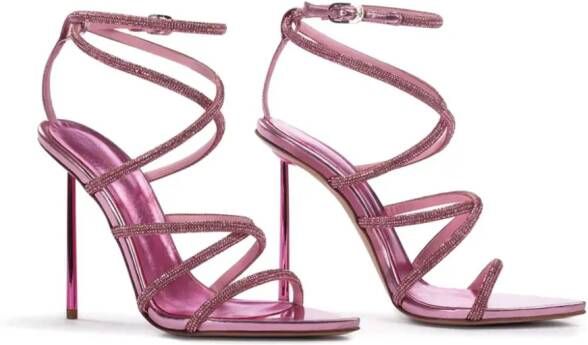 Le Silla Bella crystal-embellished wrap sandals Pink