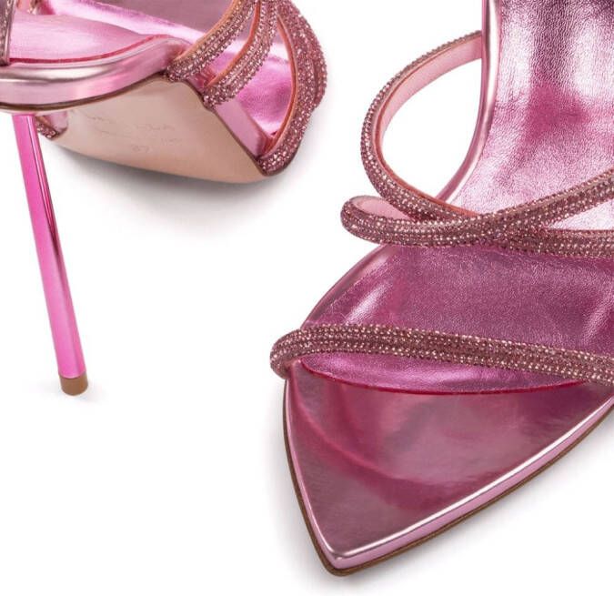 Le Silla Bella crystal-embellished wrap sandals Pink