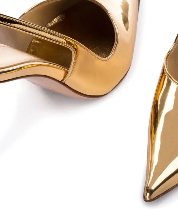 Le Silla Bella metallic slingback pumps Gold