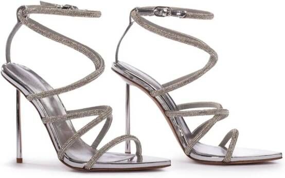Le Silla Bella rhinestone sandals Silver