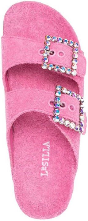 Le Silla buckle-detail open-toe slides Pink