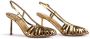 Le Silla Cage 110mm metallic sandals Gold - Thumbnail 2