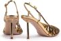 Le Silla Cage 110mm metallic sandals Gold - Thumbnail 3