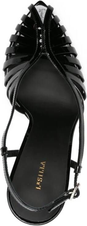Le Silla Cage 110mm slingback sandals Black