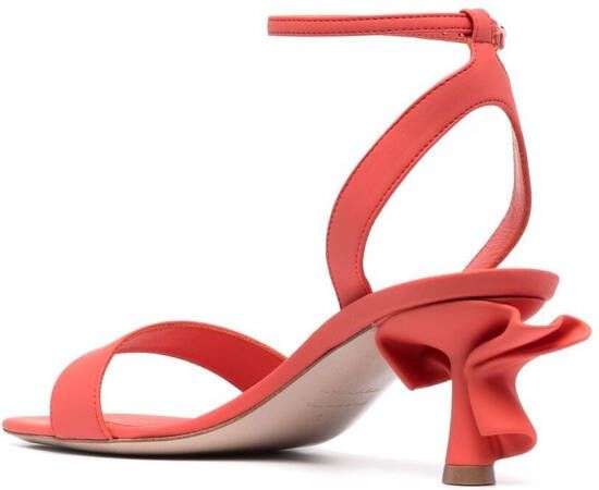 Le Silla Candy bow-shaped leather sandals Orange