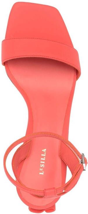 Le Silla Candy bow-shaped leather sandals Orange