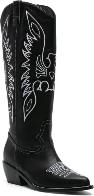 Le Silla Christine 60mm leather boots Black