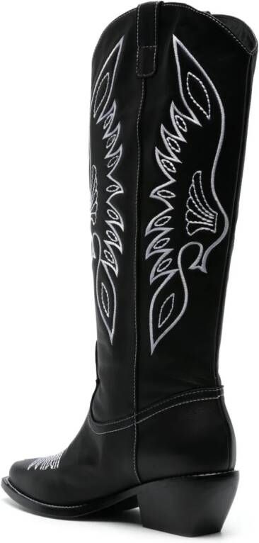 Le Silla Christine 60mm leather boots Black