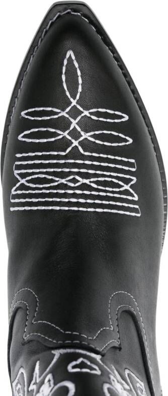 Le Silla Christine 70mm leather boots Black