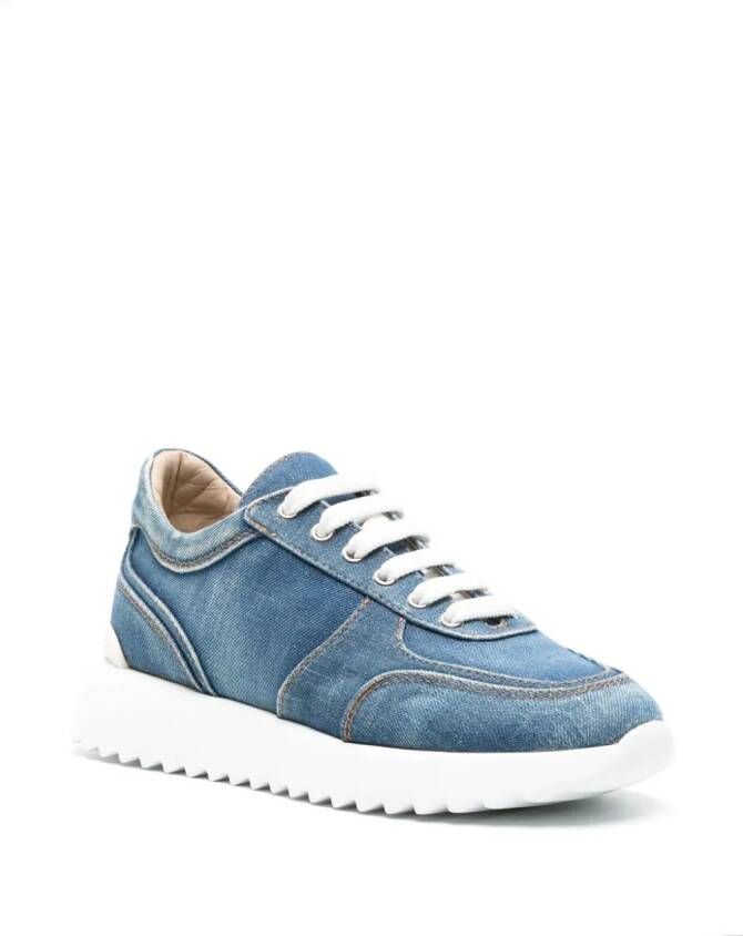 Le Silla Claire denim sneakers Blue
