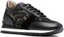 Le Silla Claire lace-embellished leather sneakers Black - Thumbnail 2