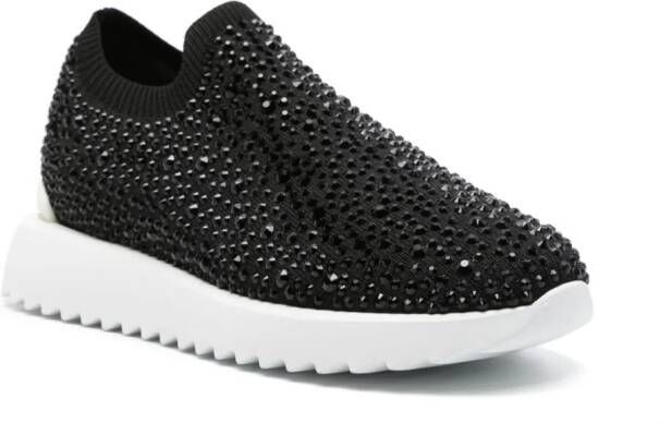 Le Silla Claire rhinestone-embellished sneakers Black