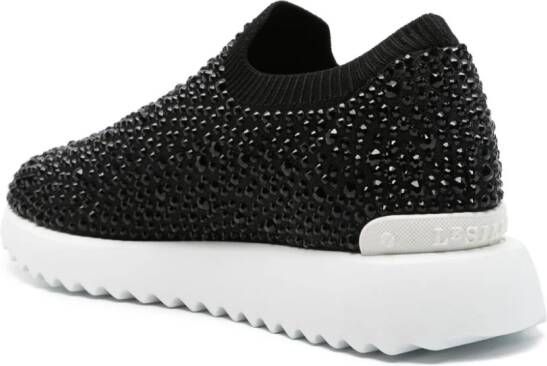 Le Silla Claire rhinestone-embellished sneakers Black