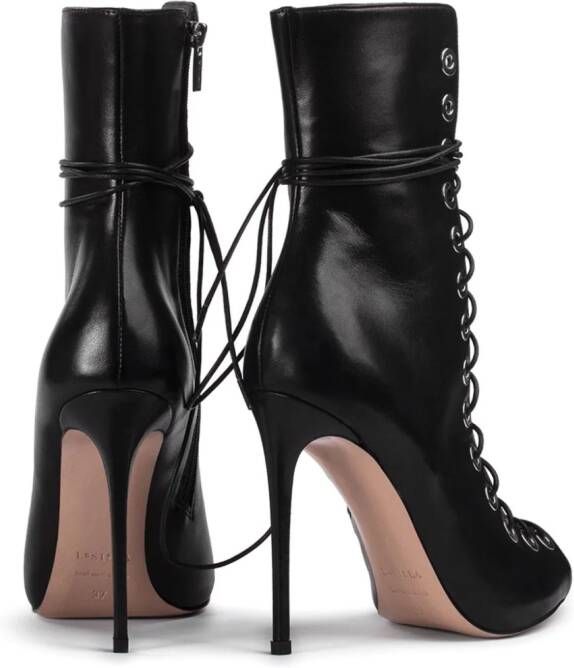 Le Silla Courtney 120mm leather ankle boots Black