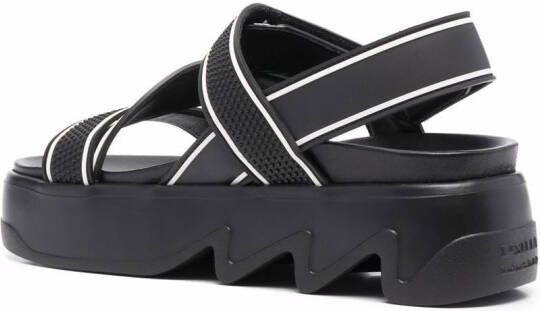 Le Silla cross-strap platform sandals Black
