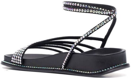 Le Silla crystal-embelished sandals Black