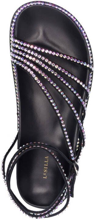 Le Silla crystal-embelished sandals Black