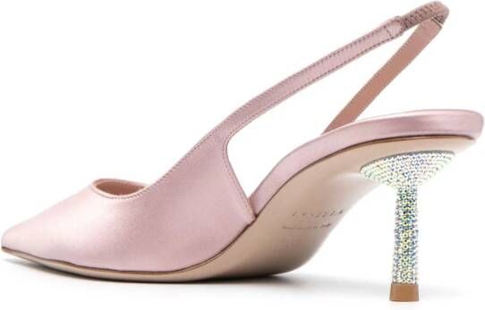 Le Silla crystal-embellished mid heel pumps Pink