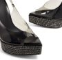 Le Silla Divina crystal-embellished slingback sandals Black - Thumbnail 4