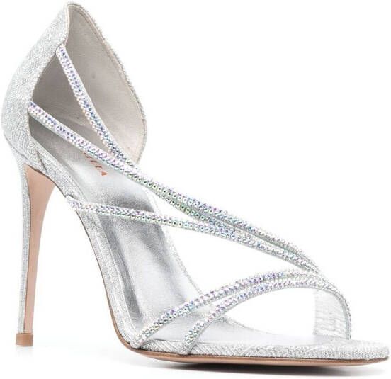 Le Silla Divina glitter-effect sandals Grey