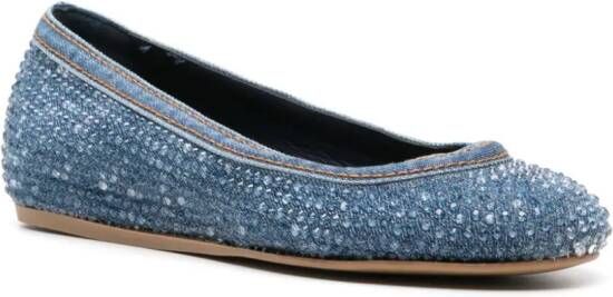 Le Silla Duchess denim ballerina shoes Blue