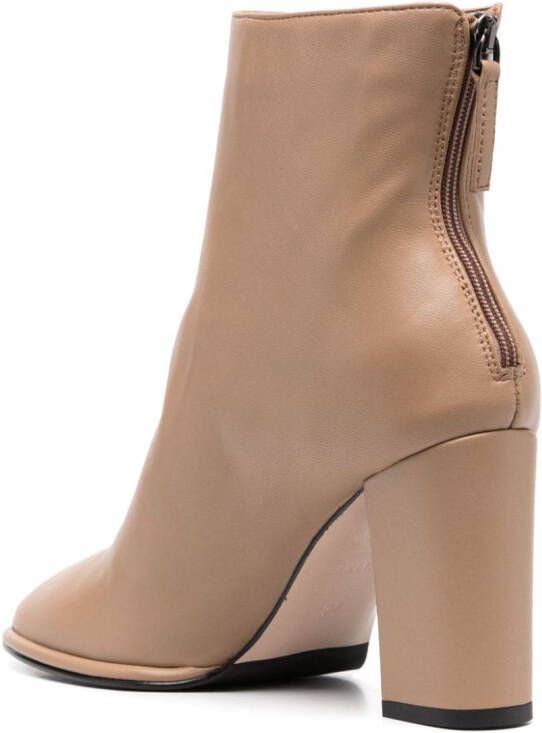 Le Silla Elsa 85mm leather ankle boots Neutrals