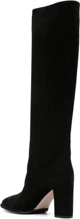 Le Silla Elsa 85mm suede boots Black
