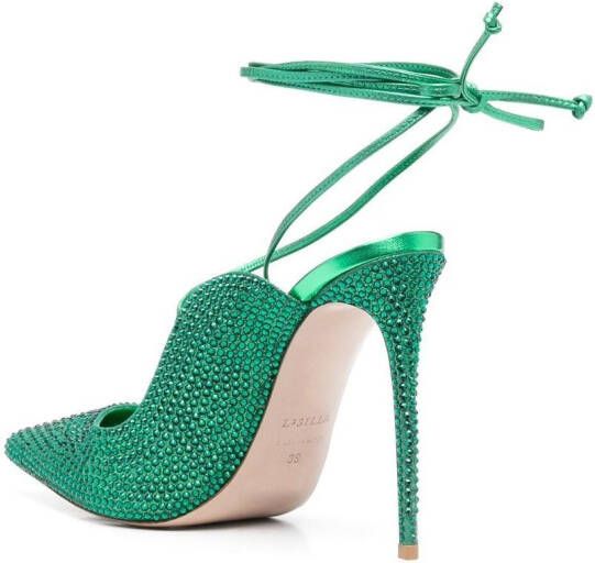 Le Silla embellished pointed pumps Green