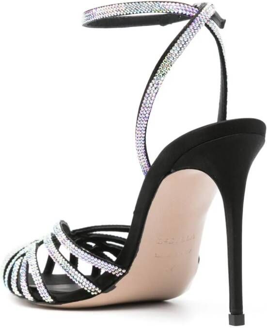 Le Silla Embrace 105mm crystal-embellished sandals Black