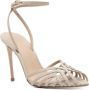 Le Silla Embrace 105mm glittered sandals Gold - Thumbnail 2