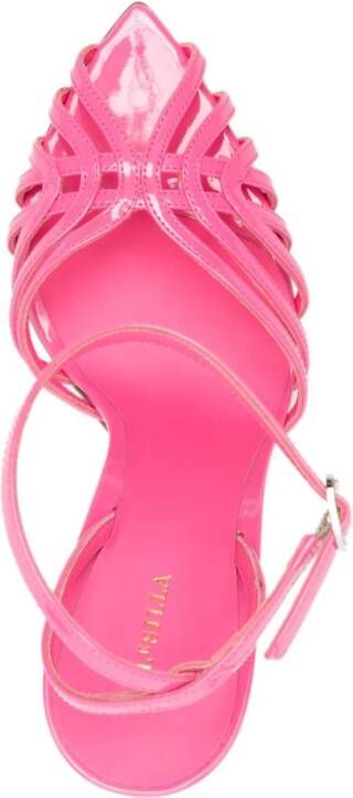 Le Silla Embrace 105mm leather sandals Pink