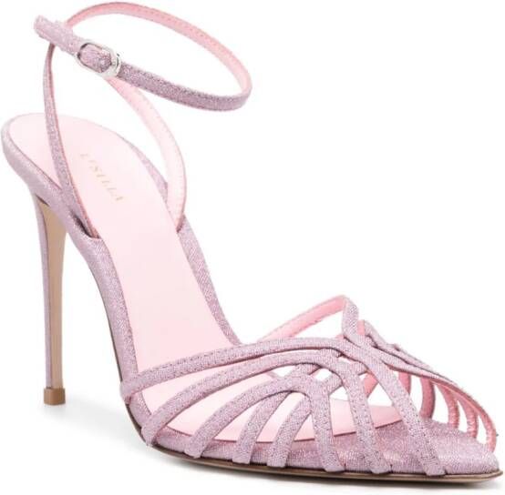 Le Silla Embrace 110mm glitter-embellished sandals Pink