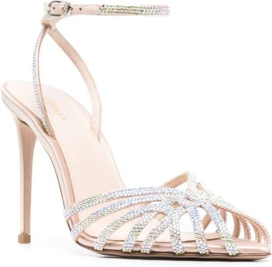 Le Silla Embrace 110mm rhinestoned sandals Pink