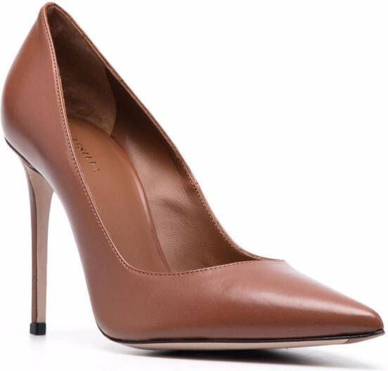 Le Silla Eva 100mm leather pumps Brown