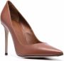 Le Silla Eva 100mm leather pumps Brown - Thumbnail 2