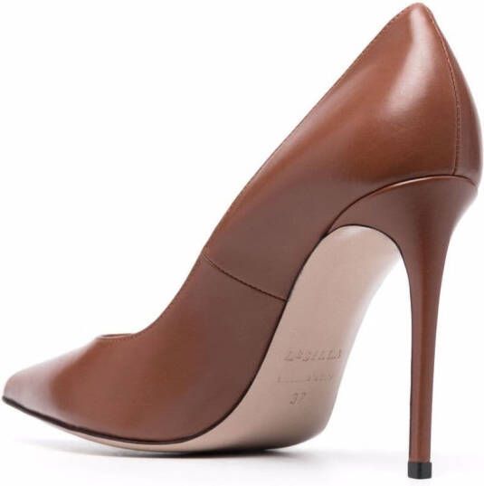 Le Silla Eva 100mm leather pumps Brown