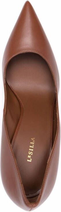 Le Silla Eva 100mm leather pumps Brown