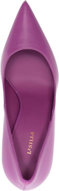 Le Silla Eva 105mm leather pumps Purple